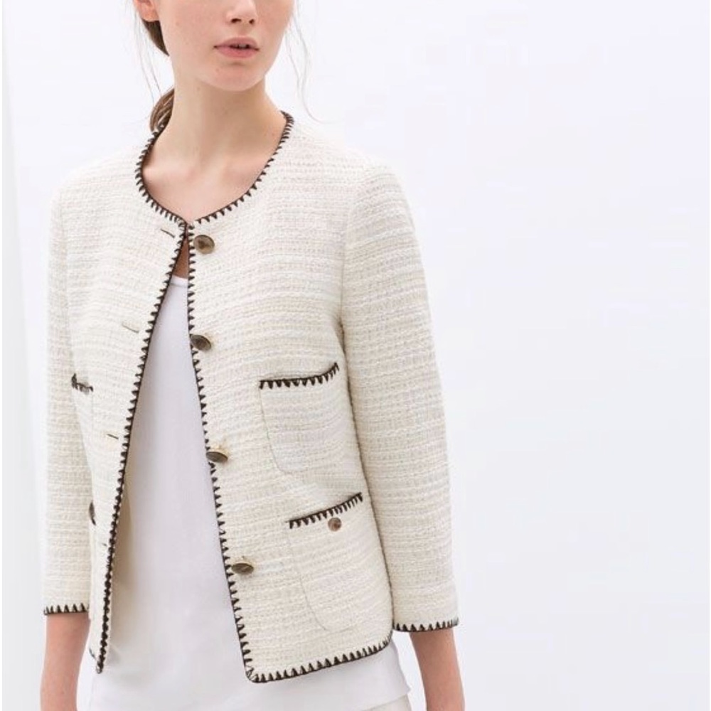 Zara Tweed Structured Jacket!
